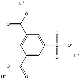 间苯二甲酸-5-磺酸锂 结构式