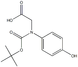 BOC-D-对羟基苯甘氨酸 结构式