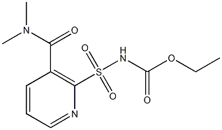 2-乙氧羰基氨基磺酰基-N,N-二甲基烟酰胺 结构式