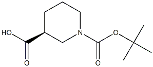 (S)-N-BOC-哌啶-3-甲酸 结构式