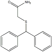 2-[(二苯甲基)硫基]乙酰胺 结构式