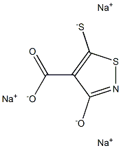 3-羟基-4-羧基-5-巯基异噻唑三钠盐 结构式