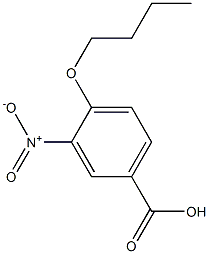 4-丁氧基-3-硝基苯甲酸 结构式