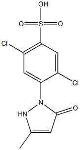 1-(2,5-二氯-4-磺酸基苯基)-3-甲基-5-吡唑啉酮 结构式