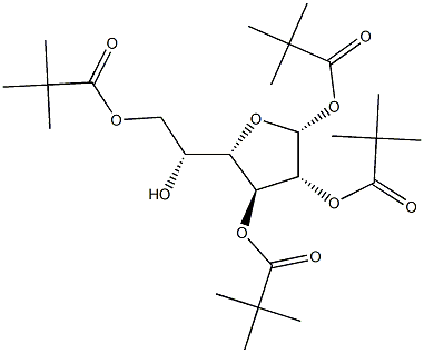 1,2,3,6-Tetra-O-pivaloyl-a-D-galactofuranoside 结构式