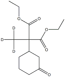 a-(Methyl-d3)-3-oxo-cyclohexanemalonic Acid Diethyl Ester 结构式