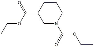 1-乙氧羰基-3-哌啶甲酸乙酯 结构式