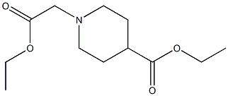 1-乙氧羰基甲基-4-哌啶甲酸乙酯 结构式