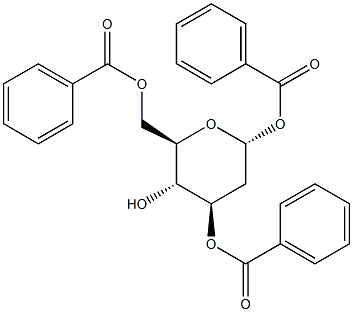 1,3,6-Tri-O-benzoyl-2-deoxy-a-D-glucopyranoside 结构式