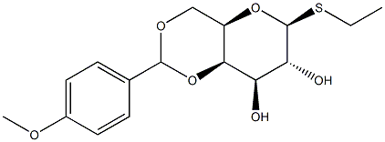 Ethyl4,6-O-(4-methoxybenzylidene)-b-D-thiogalactopyranoside 结构式