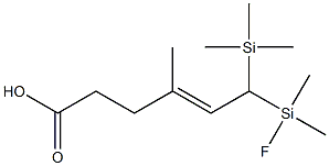 4-Hexenoic acid, 4-methyl-6-(fluorodimethylsilyl)-6-trimethylsilyl- 结构式