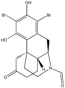 Morphinan-6-one, 1,3-dibromo-N-formyl-2,4-dihydroxy- 结构式