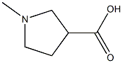 1-METHYLPYRROLIDINE-3-CARBOXYLICACID 结构式