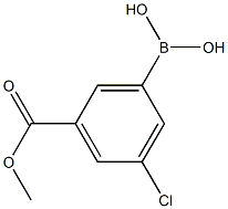 Methyl 3-borono-5-chlorobenzoate 结构式