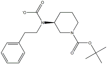 benzyl((S)-1-(tert-butoxycarbonyl)piperidin-3-yl)methylcarbamate 结构式