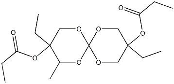 3,9-diethyl-3,9-dipropionyloxy meethyl-1,5,7,11-tetraoxaspiro(5,5)undecane 结构式