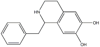 1-benzyl-6,7-dihydroxy-1,2,3,4-tetrahydroisoquinoline 结构式