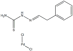 dichloro(phenylacetaldehyde-thiosemicarbazone)palladium(II) 结构式