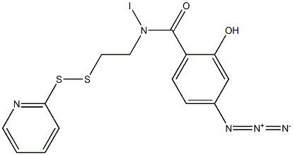 iodo-N-((2-pyridyldithio)ethyl)-4-azidosalicylamide 结构式