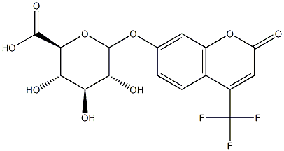 4-trifluoromethylumbelliferylglucuronide 结构式