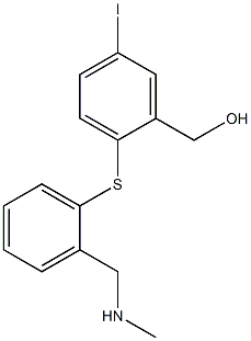 5-iodo-2-((2-((methylamino)methyl)phenyl)thio)benzyl alcohol 结构式