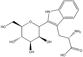 2-(mannopyranosyl)-tryptophan 结构式