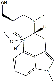 1-methyl-10-methoxy-9,10-dihydrolysergol 结构式