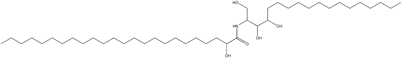 2-(2'-hydroxytetracosanoylamino)octadecane-1,3,4-triol 结构式