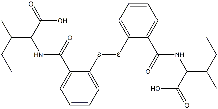 2,2'-dithiobis(N-(1-carboxy-2-methylbutyl)benzamide) 结构式