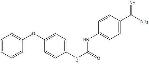 1-(4-amidinophenyl)-3-(4-phenoxyphenyl)urea 结构式