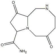 8-carbamoyl-1,2,3,6,7,8,9,10a-octahydro-5H,10H-pyrrolo(1,2-a)(1,4)diazocin-5,10-dione 结构式