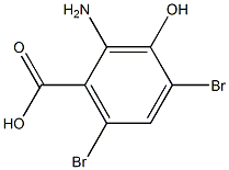 4,6-dibromo-3-hydroxyanthranilic acid 结构式