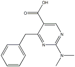 4-benzyl-2-(dimethylamino)-5-pyrimidinecarboxylic acid 结构式