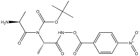 N-(tert-butoxycarbonylalanylalanyl)-O-(4-nitrobenzoyl)hydroxylamine 结构式