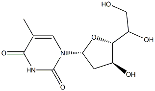 5'-C-hydroxymethylthymidine 结构式