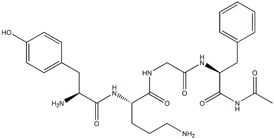 tyrosyl-acetylornithinyl-glycyl-phenylalaninamide 结构式