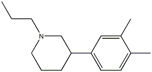 3-(3,4-dimethylphenyl)-N-n-propylpiperidine 结构式