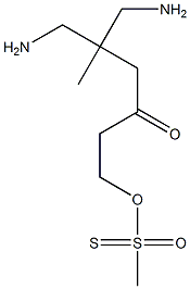 5,5-bis(aminomethyl)-3-oxohexyl methanethiosulfonate 结构式