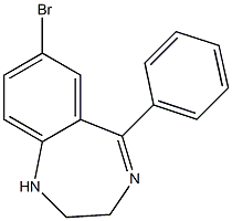 7-bromo-5-phenyl-dihydro-3H-1,4-benzodiazepine 结构式