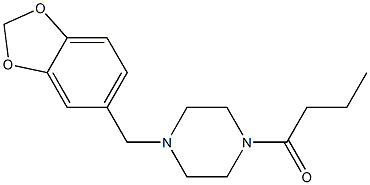 1-(3,4-methylenedioxybenzyl)-4-(1-oxobutyl)piperazine 结构式