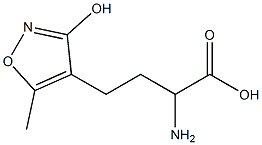 2-amino-4-(3-hydroxy-5-methylisoxazol-4-yl)butyric acid 结构式