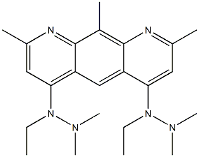 4,6-bis(dimethylaminoethylamino)-2,8,10-trimethylpyrido(3,2-g)quinoline 结构式