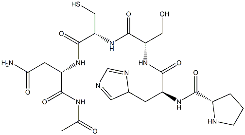 acetyl-prolyl-histidyl-seryl-cysteinyl-asparaginamide 结构式