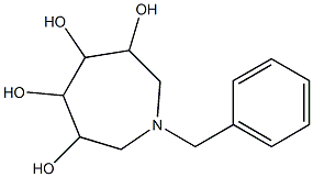 N-benzyl-3,4,5,6-tetrahydroxyazepane 结构式