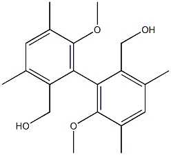 6,6'-dimethoxy-3,3',5,5'-tetramethylbiphenyl-2,2'-dimethanol 结构式