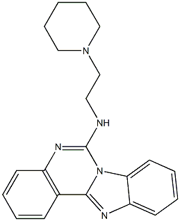 6-(2-(piperidino)ethylamino)benzimidazo(1,2-c)quinazoline 结构式