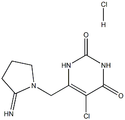 5-chloro-6-(1-(2-iminopyrrolidinyl) methyl)uracil hydrochloride 结构式