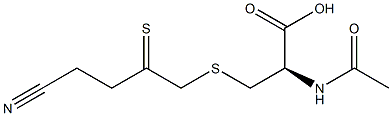 N-acetyl-S-(4-cyano-2-thio-1-butyl)-cysteine 结构式