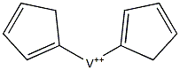 bis(cyclopentadienyl)vanadium(IV) 结构式