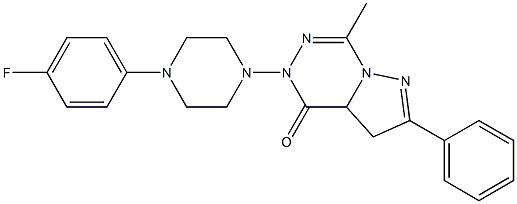 2-phenyl-3,3a-dihydro-4-oxo-5-(4-(4-fluorophenyl)piperazin-1-yl)methylpyrazolo(1,5-d)(1,2,4)trazine 结构式